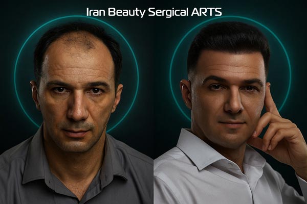 قبل و بعد از کاشت موی طبیعی