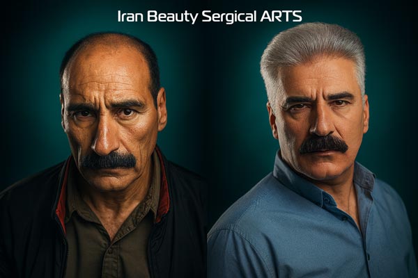 قبل و بعد از کاشت مو در کلینیک ایران بیوتی