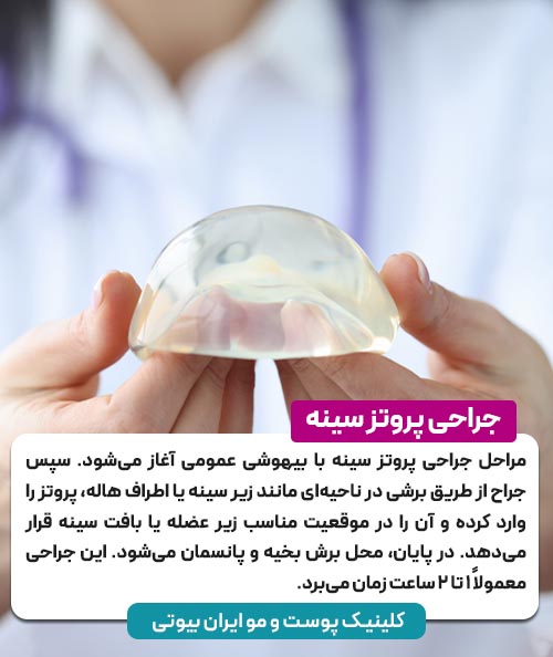 مراحل جراحی پروتز سینه