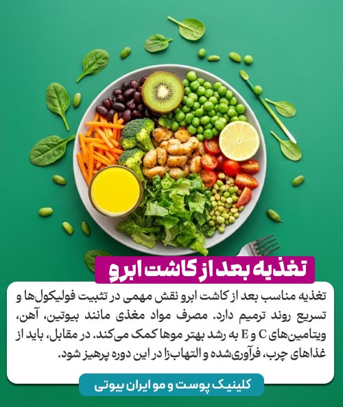 تغذیه مناسب بعد از کاشت ابرو